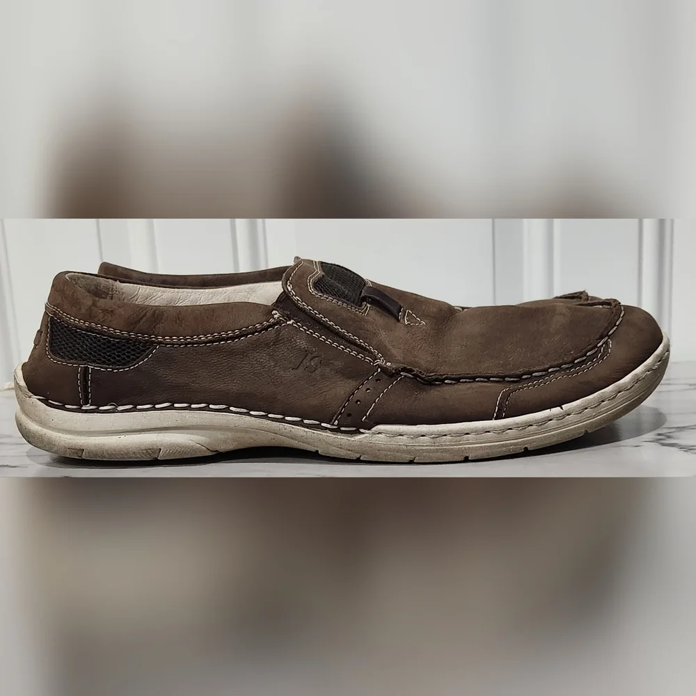 Joesef Seibel brown leather slip on loafers men's size Euro 45 / US 12